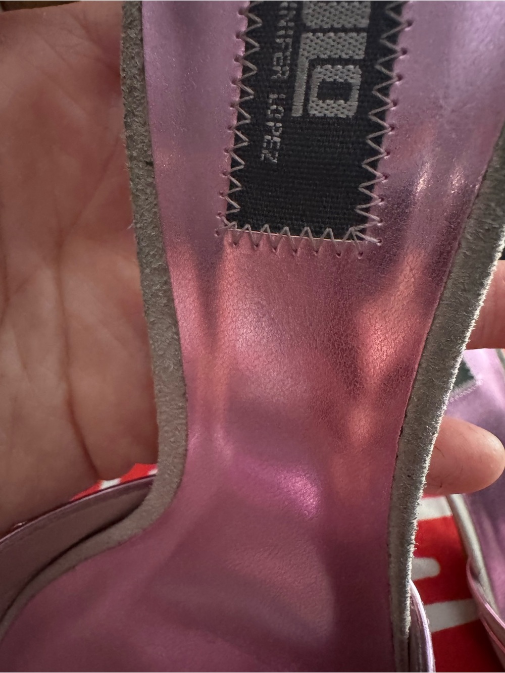 Shimmery Pink Women’s Dress Heels with Metallic Finish